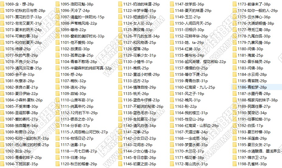 意图语美女写真站全站图片打包， 共9759套248665张图片，大小282GB！