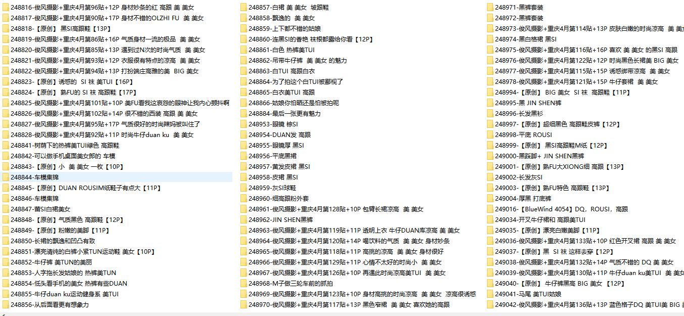 街拍大师-钻石VIP图片打包下载，共8169套10.3万余张街拍摄影图片打包，大小109GB