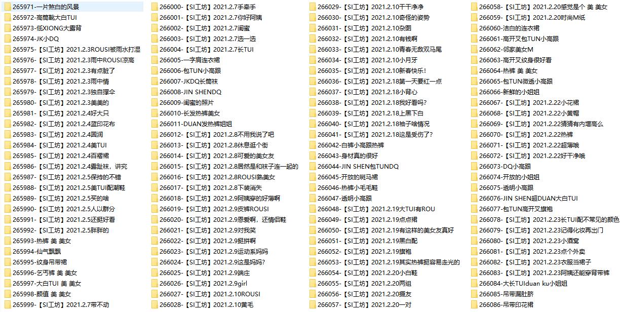街拍大师-最新街拍独发栏目街拍摄影图片打包，共7557套88000余张街拍图，大小216GB！