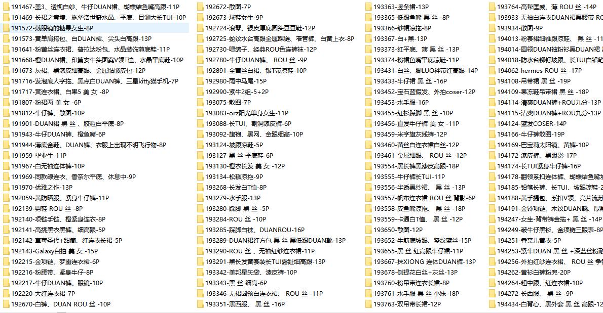 街拍图片打包下载，共3390套3.9万余张街拍摄影图片打包，大小43.