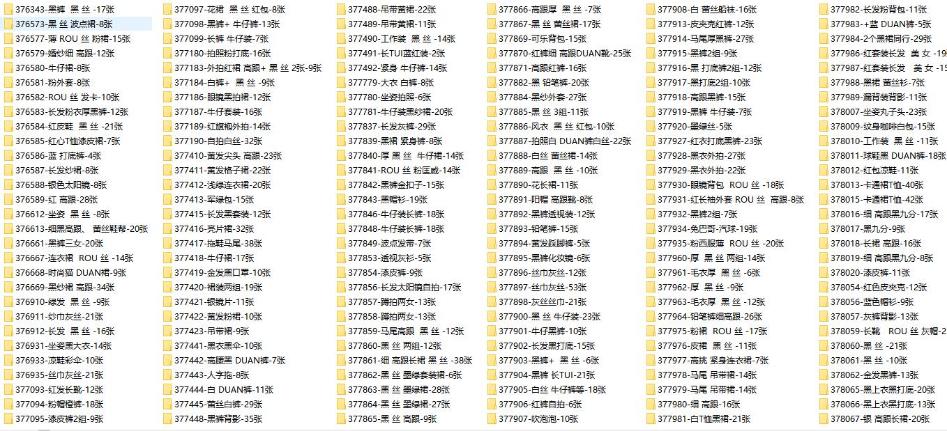 街拍图片打包下载，共4311套5.6万余张街拍摄影图片打包，大小73.2GB