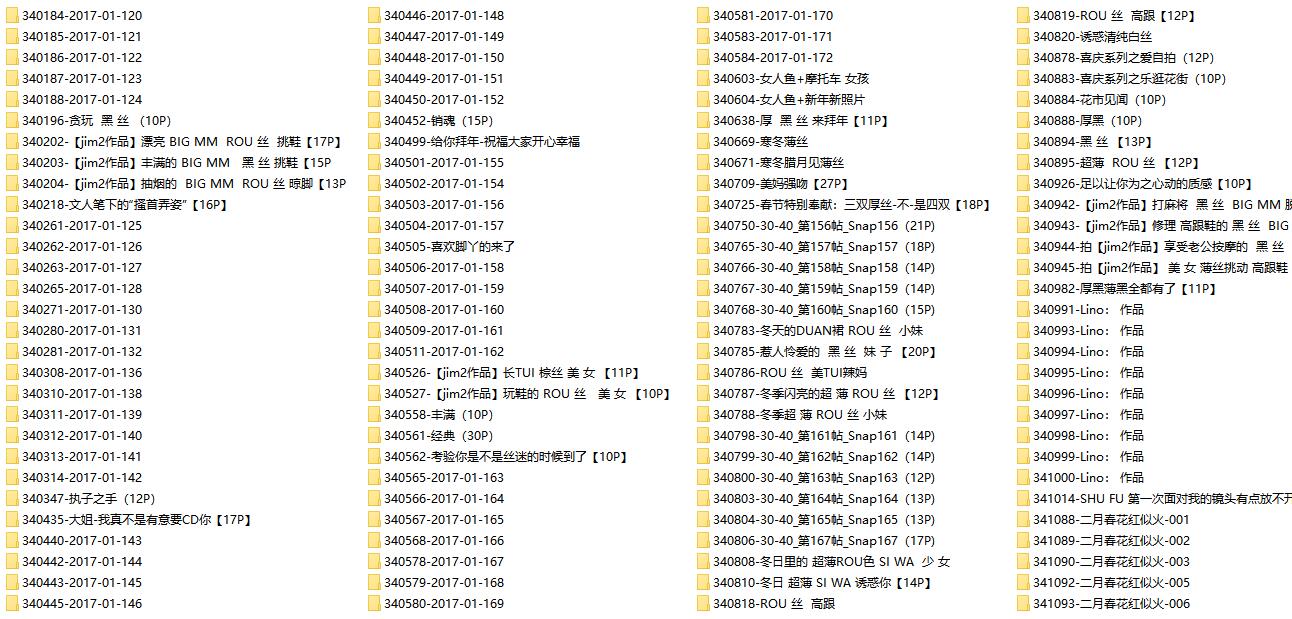 街拍图片打包下载，共2517套3.8万余张街拍摄影图片打包，大小43.2GB