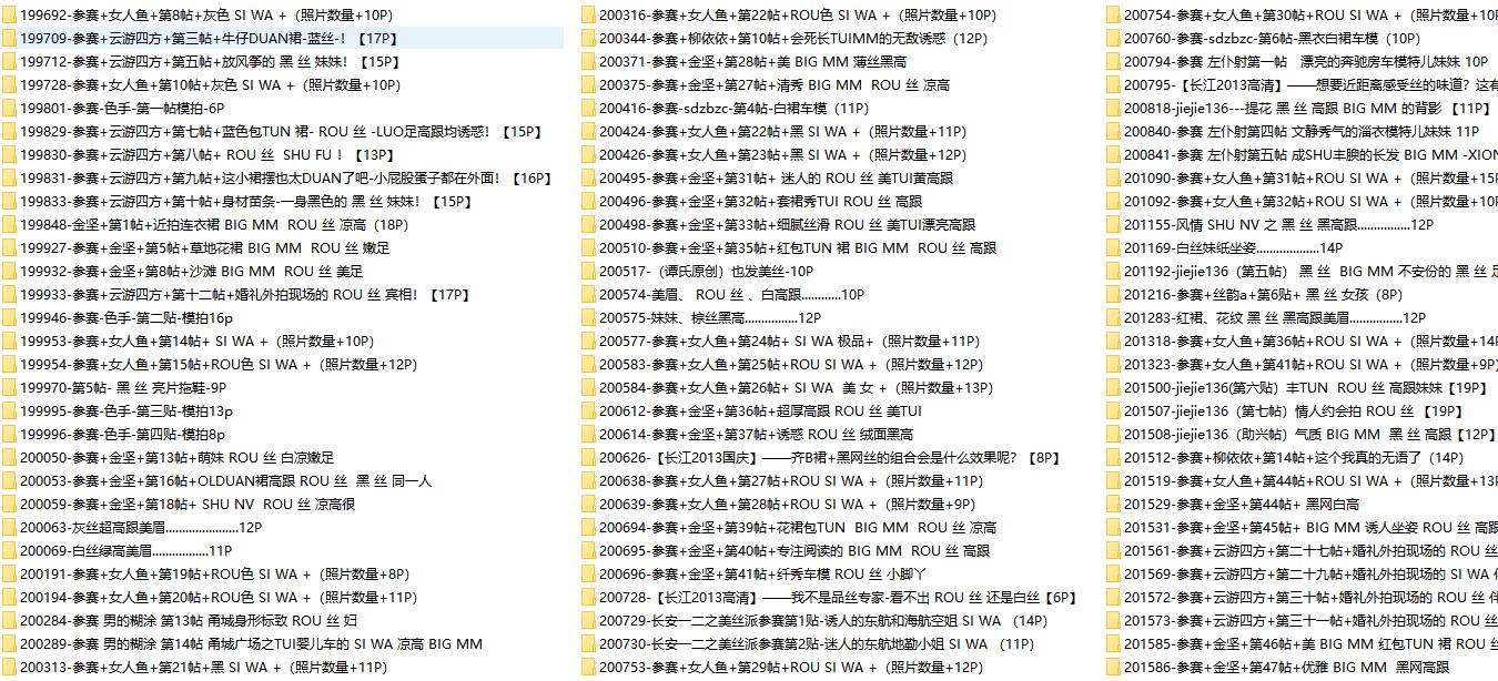 街拍图片打包下载，共372套4400余张街拍摄影图片打包，大小3.9GB！