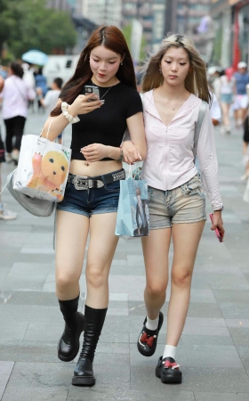 热裤露脐装 10P