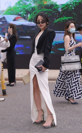 开衩裙美女 [15P]