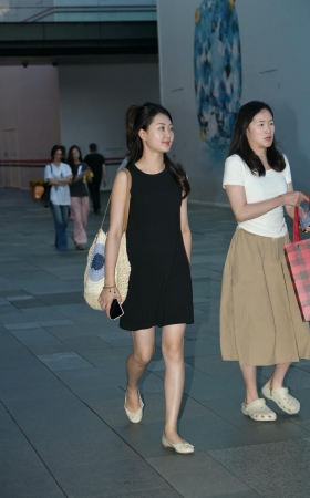 街拍黑色裙平底鞋小姐姐 [17P]