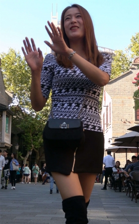 性感包臀裙长靴美腿美女