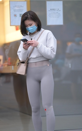 灰色超紧裤美女(157P)