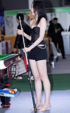 LB107-91P 杭州台球展-性感美胸模特文鸳的玉足 14P