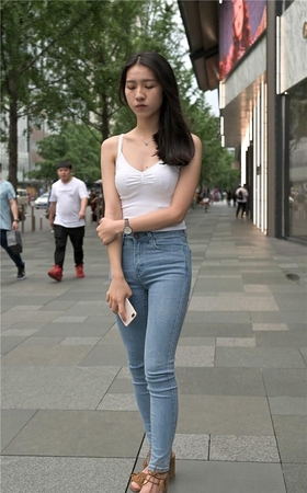 牛仔紧身牛仔裤美女3A119[1.17G]