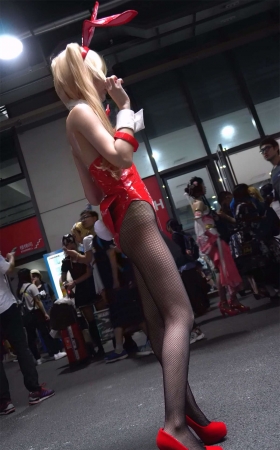 大眼网袜高跟cosplay