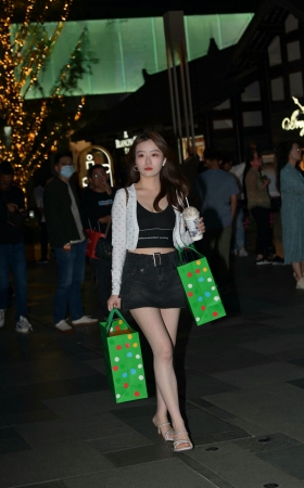 逛街购物的美腿小姐姐 [19P]