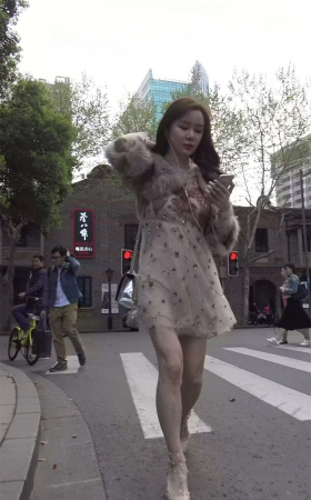 网红爆款高跟鞋连衣裙美女