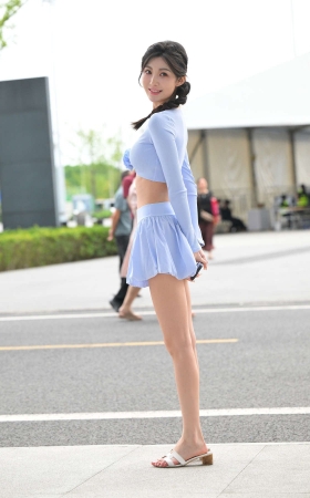 甜美蓝色套装裙