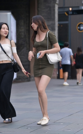 墨绿色包臀裙 [15P]