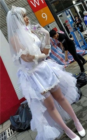 4k-洁白婚纱的可爱二次元少女萌萌哒
