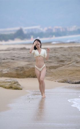 魂魂★完结篇 盛夏-浅黄色泳装