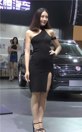 4k-车展舞台走秀的包臀裙性感靓模