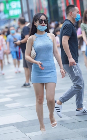 清爽的蓝裙美眉，甜美可爱MJ1237[1.29G]