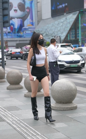 街拍长靴长腿美眉 [19P]