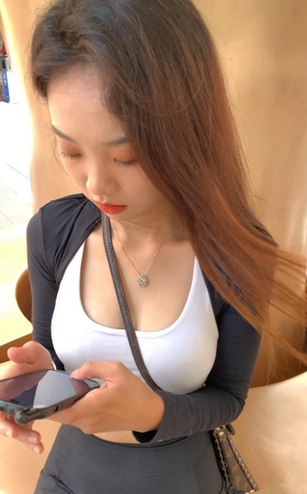 黑色瑜伽裤美女MJ3398