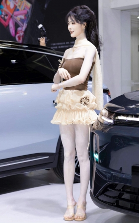 L1741-64P 最新CMS昆山车展-特邀嘉宾雪菜女神的白皙美腿 9P
