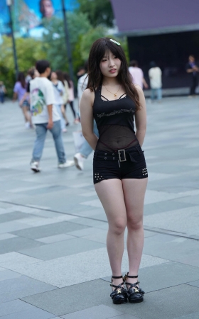 街拍肉肉的微胖女孩儿 [19P]