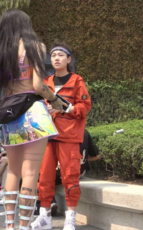 超性感短衣短裙好身材纹身妹