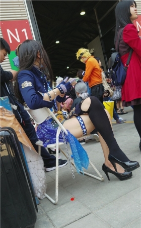 蓝衣MTcosplay极品小姐姐