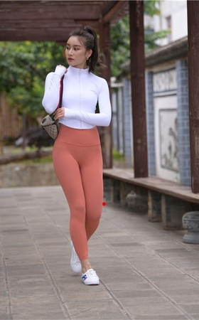 （套图一）珊瑚色瑜伽裤美丽小姐姐 (364P)
