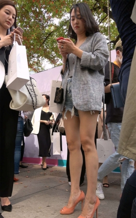 超性感高跟鞋美腿热裤女神
