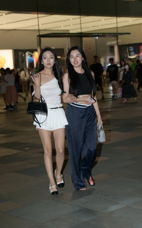 夜拍美腿小仙女跟闺蜜 [20P]