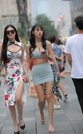 V46旗袍短裙小姐姐
