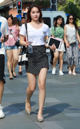 圆点包臀裙，性感女友 [13P]