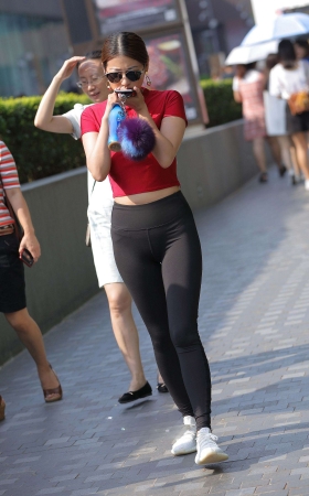 短装上衣，日常黑色健美裤MM [19P]