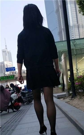 4k超清，街拍气质OL黑丝高跟鞋美女