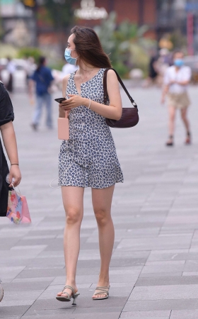 连衣裙美腿美眉 [14P]