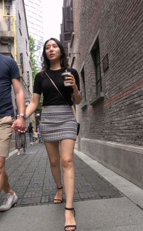 高腰包臀裙美姐