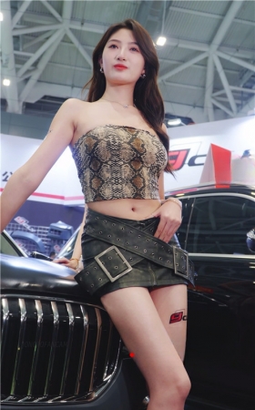蛇皮抹胸美女