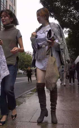 大长腿长筒靴性感气质美女