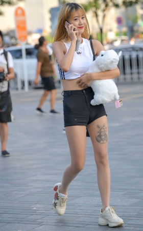 抱羊驼的热裤丝袜小姐姐 [19P]