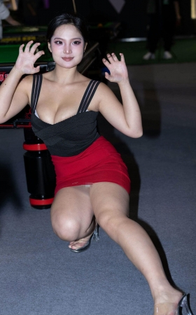 LB110-179P 杭州台球展-爆乳小模特是诺诺诺诺