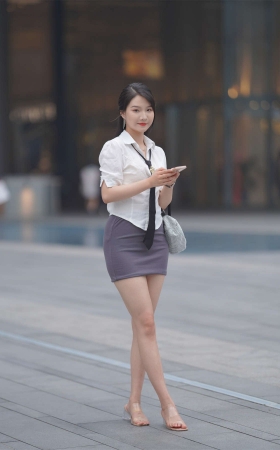 kaine模拍作品 制服气质美女 面若桃花明眸皓齿