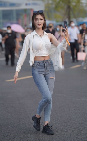 搭讪甜美的牛仔小姐姐 [23P]