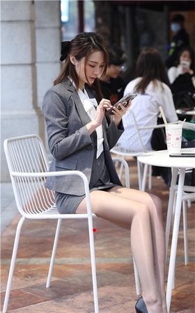 （视频）OL灰色肉丝