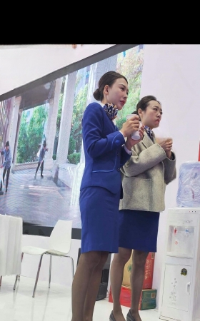 4K山东航空空姐大高个长腿深灰丝气质韵味 4P