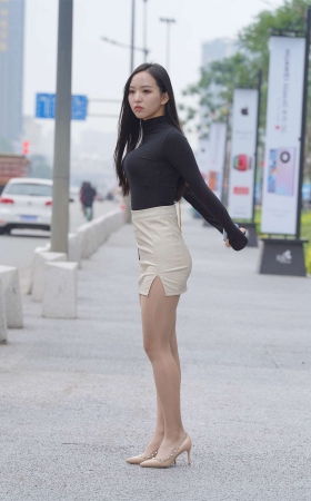 凯恩街拍作品 优雅清新的美丽女孩