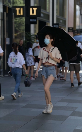 摄神街拍作品 – 夏日热裤美眉