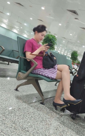 4k航站楼这位南航空姐颜值气质韵味超赞 5P