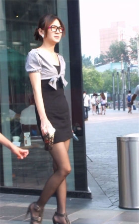 黑丝诱惑，气质美女，性感OL